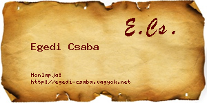 Egedi Csaba névjegykártya