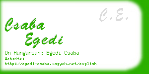 csaba egedi business card